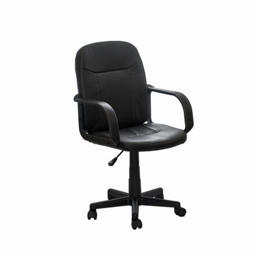 ALEKO High Back Office Chair Ergonomic Computer Desk Chair PVC UP Black Color