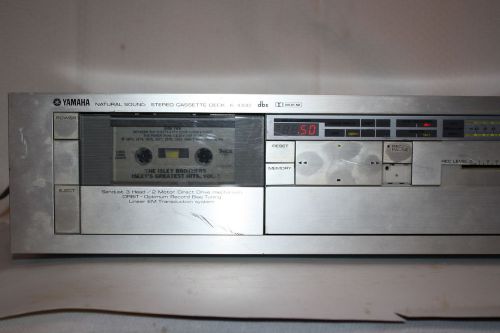 Vintage Silver YAMAHA K-1000 Stereo Cassette Deck 3 Head