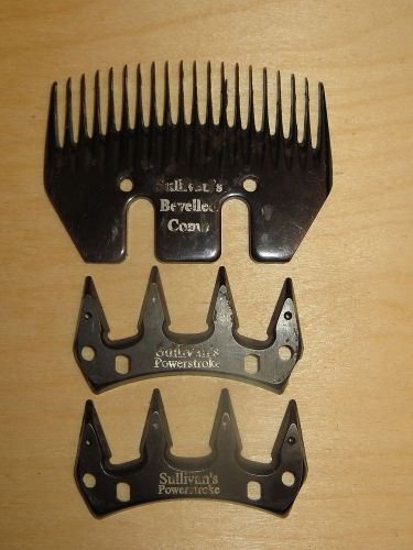 Sullivan&#039;s Bevelled 20 Tooth Comb &amp; 2 Powerstroke Cutters fits oster