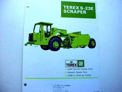 2 Pcs Terex S-23E Scraper &amp; 33-11C End Dump Literature