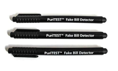 3 Pack Banknote Counterfeit Bills Checker Fake Money Detector Tester Pen Marker