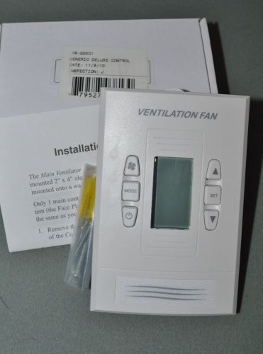 NIB New Generic Main Ventilator Fan Deluxe Control Model# 99-GDX01