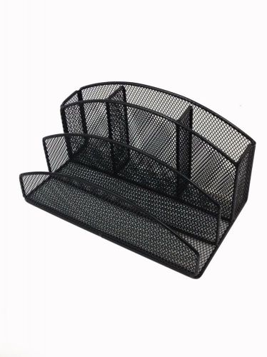 Rambue mesh pencil caddy and letter organizer (black) for sale