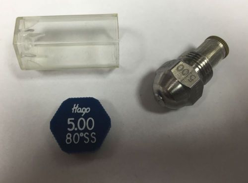 HAGO 5.00 GPH 80° SS SEMI SOLID NOZZLE (50080SS, 030G2330, 23660)