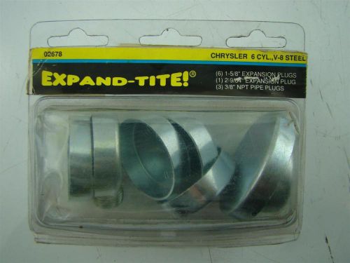 (9) EXPAND-TITE CHRYSLER 6CYL., V-8 STEEL Expansion Plugs