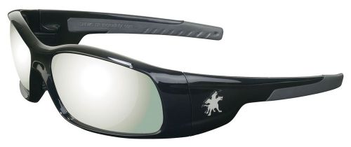 CREWS BLACK/SILVER MIRROR SAFETY GLASSES FREE EXPEDITED SHIPPING $11.50