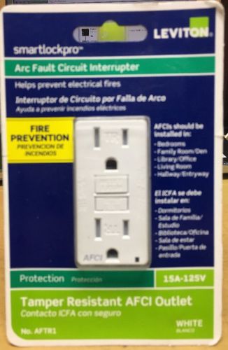 White AFCI Tamper Resistant Outlet  R02-AFTR1-KW by Leviton