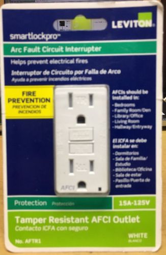 White AFCI Tamper Resistant Outlet  R02-AFTR1-KW by Leviton