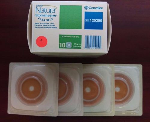 Lot of 4 Each CONVATEC Sur-Fit Natura Stomahesive Wafer Flexible 1-3/4&#034; #125259