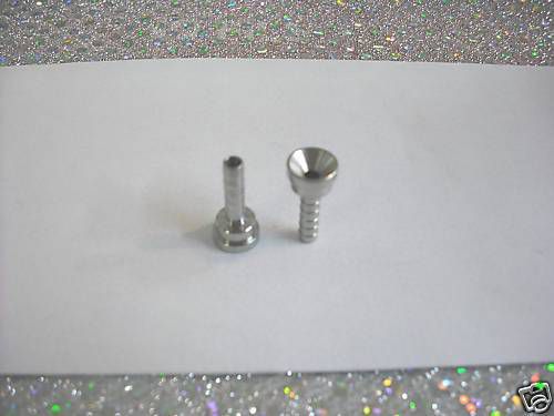 Stainless fitting stems, .1516 id  barb x  1/4 nut for sale