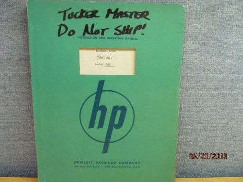 Agilent/HP 624A Test Set (Serial 127) Instruction &amp; Operating Manual/schematics