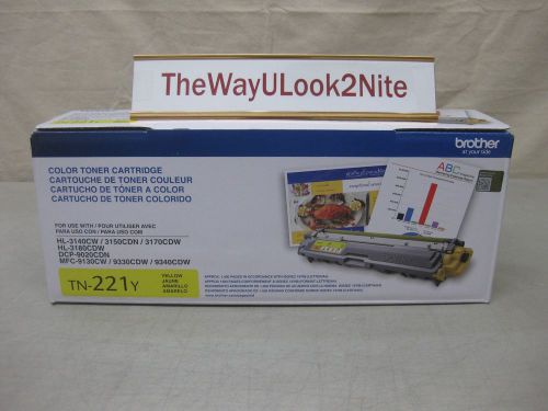 Brother Fax Toner Cartridge TN-221Y New Genuine Factory Sealed Box Yellow Mint