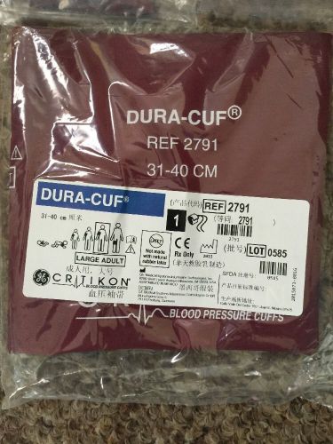 New GE Medical Critikon Dura-Cuf Blood Pressure Cuff 2791 Large Adult Latex Free