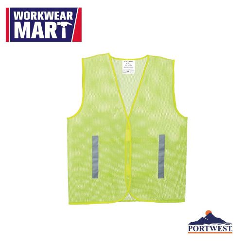 Mesh Vest High Visibility Work Safety Hi Vis Yellow (2 Vests for $5)