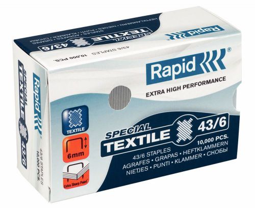 RAPID SuperStrong Staples 43/6 Textile 10,000 Pcs