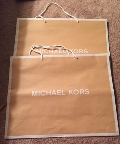 2 Large Michael Kors Shopping Bags, Paper