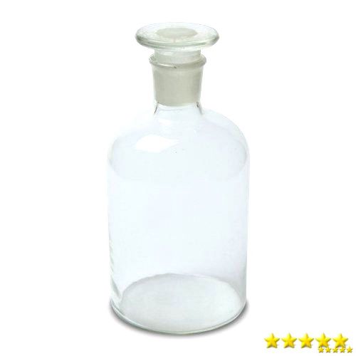 213T6 Karter Scientific Reagent Bottle, Clear, 500mL, Narrow Mouth w/Stoppe, New