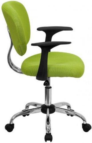 Flash Furniture H-2376-F-GN-ARMS-GG Mid-Back Apple Green Mesh Task Chair with