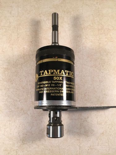 Tapmatic 50X Reversible Tappng Attachment Cap M3-M12 #6-1/2&#034; Max RPM 1500 Tool