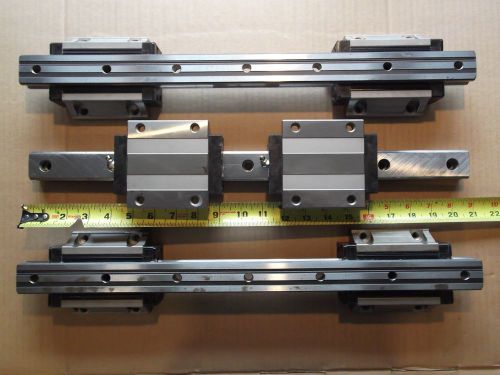 3 linear guide slide rails with 6 thk shs 35c bearing blocks for sale