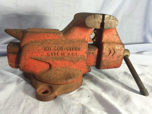Vintage craftsman swivel vise w anvil &amp; pipe jaws 506-51801 usa for sale