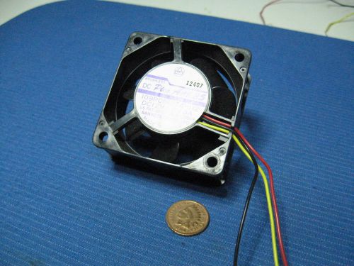 Sanyo Denki Brushless 12VDC Fan, 0.13A, 60x60x25mm, Model 109R0612T4H112