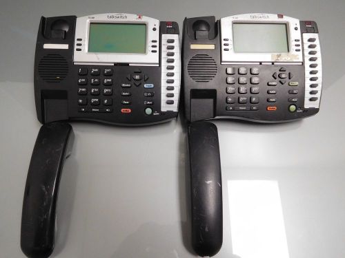 Lot of 2x TalkSwitch TS-600 2-Line Analog Display Phone NO POWER SUPPLY LOT F