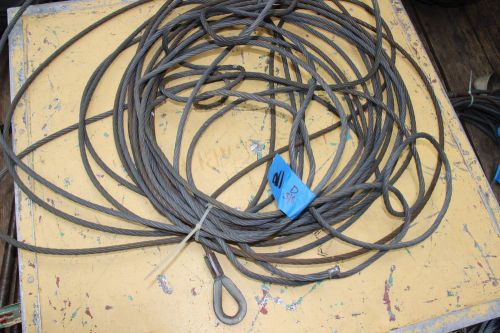 3/8&#034; GALVANIZED WIRE ROPE CABLE 110&#039; (1320&#034;) w/ End / Eye Loop ~ 7 x 19