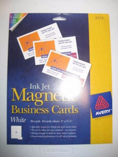 New Avery Ink Jet 30 White Magnetic Business Cards Matte Coated for Vivid Color