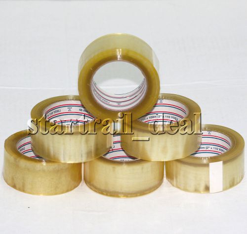 6 Rolls Packaging Packing Shipping Tapes 110 Yards x 2&#034; Sealing Moving Box USA