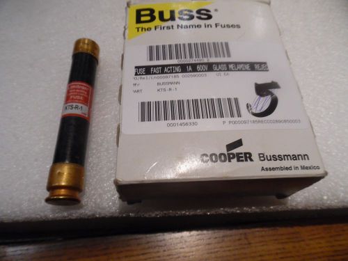 Kts-r-1 cooper bussmann fuse fast acting 1a, 600v current-limiting nib lot of 10 for sale
