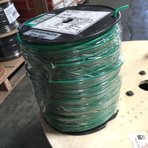 10 AWG Stranded THHN or THWN-2 600V Wire GREEN 500 ft NEW!!