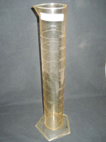 Kartell 2000ml / 2l plastic pmp graduated cylinder, iso 6706 for sale