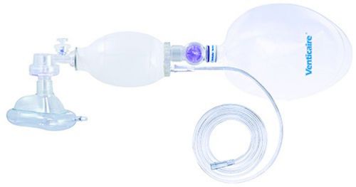 Pediatric single use resuscitator bag with mask,oxygen line &amp; reservoir bag for sale