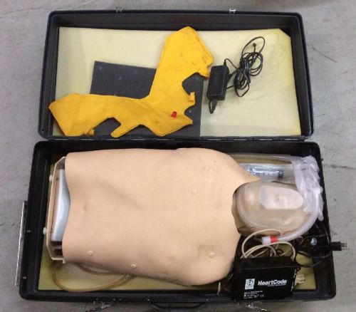 LAERDAL HEARTCODE ACLS MANIKIN AIRWAY TRAINER INTUBATION CPR EMS EMT NURSING