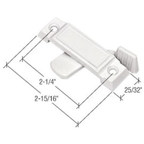 Black sliding window lock with 2-1/4&#034; screw holes &amp; 1/2&#034; latch projection f2863 for sale