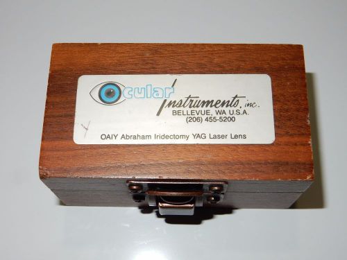 Ocular instruments Abraham Iridectomy YAG lase lens