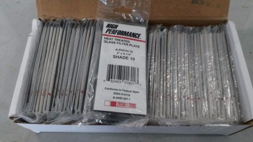 Fibre-Metal 2&#034; X 4 1/4&#034; Heat Treated Filter Plate Shade 10 - Lot of 50, NEW!!!