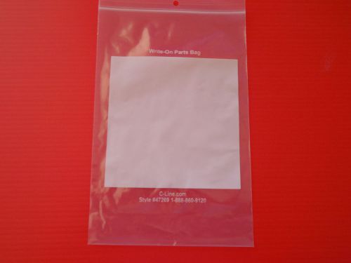 C-Line Writeon Reclosable Small Parts Bags 6 x 9 Pack of 100