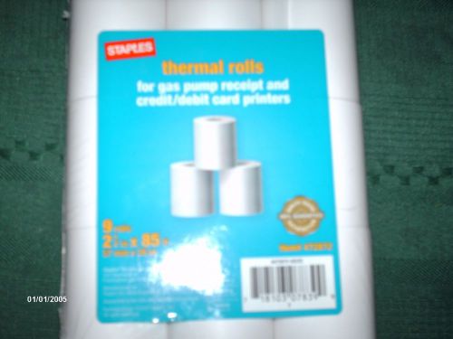 Staples 2-1/4&#034; x 85&#039; Thermal Gas Pump Rolls, 9/Pack $$BRAND NEW$$