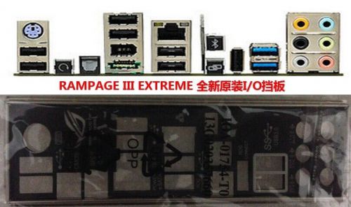 original ASUS I/O IO Shield BLENDE for RAMPAGE III EXTREME Rbackplate  #G917 XH