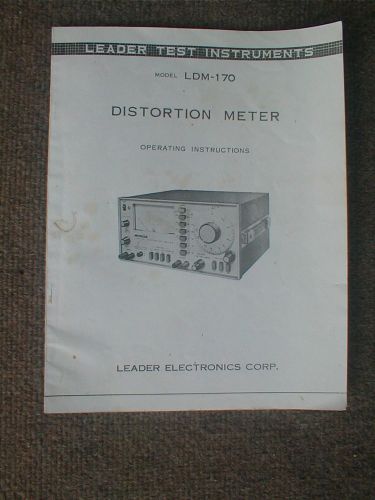 Leader LDM-170 distortion meter original manual