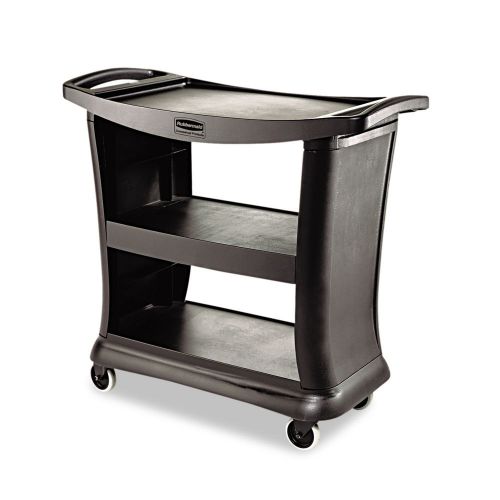 Executive service cart, three-shelf, 20-1/3w x 38-9/10d - black  ab744583 for sale