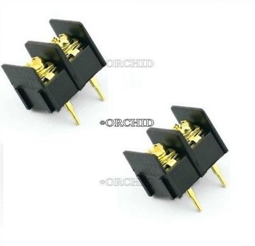 10pcs black 2 pin 10mm screw terminal block connector barrier #4930498