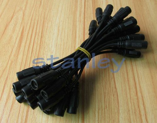 5pcs Both Ends 5.5x2.1mm Female Socket Jack DC Power Supply Cord Extension Cable