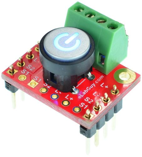 Blue color LED tactile switch breakout board, elabguy LEDSW-BO-V1A, Arudino