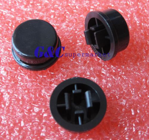 1000pcs Black Round Tactile Button Caps For 12x12x7.3mm Tact Switches J4