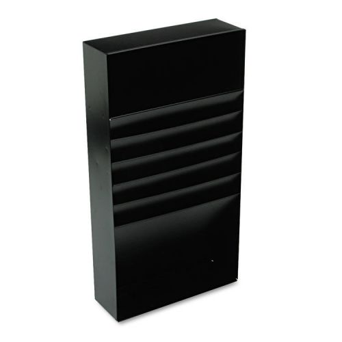 SteelMaster Five-Compartment Desk Drawer Stationery Holder Steel 21&#034; Dept Black