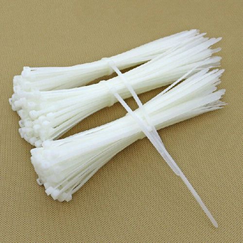 2.5*100mm locking nylon plastic cable ties zip wire white cord wrap 100pcs for sale