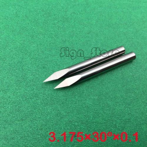 10pcs carbide shank 3.175mm 30 angle 0.1mm tip- sharp three edge cnc router bits for sale
